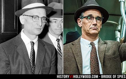 Real-life Rudolf Abel is brilliantly portrayed by British actor Mark Rylance.