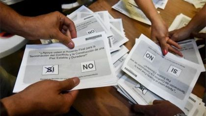 Colombians vote against peace agreement with FARC rebels.