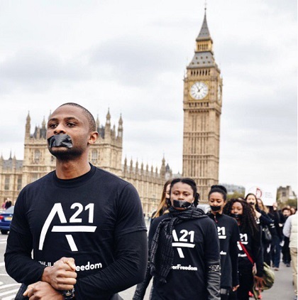 Walking for Freedom in London (UK). / A 21 UK