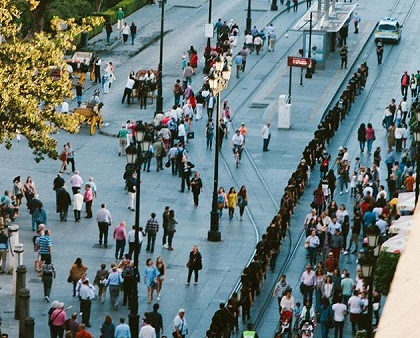 The march in Sevilla (Spain). / A 21 Spain