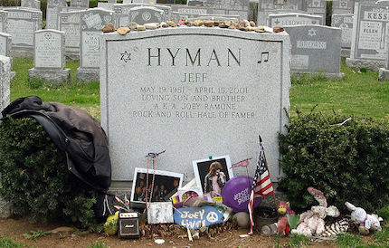 Joey Ramone is buried in a Jewish cemetery in New Jersey.