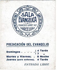 An invitation to an evangelical church, 1932. / AGDE