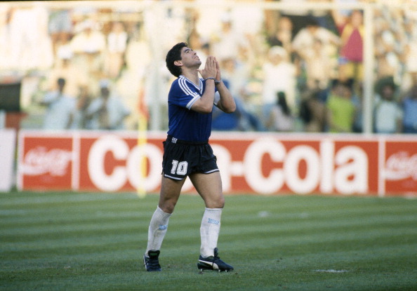 Maradona, during the 1990 World Cup. ,