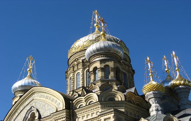 Orthodox church in St Petersburg.,