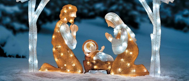 A nativity scene. ,