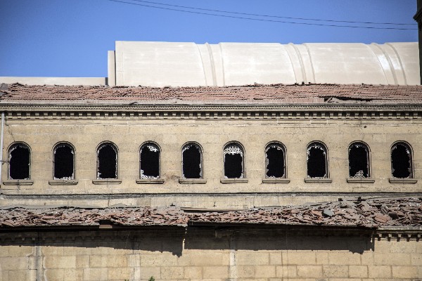 One of the buildings after the Cairo attack. / Agencies,