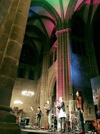 The worship and prayer night at St. Pierre Cathedral in Geneva.