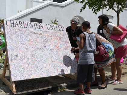 Memorial at Emmanuel AME Church, in Charleston (USA).