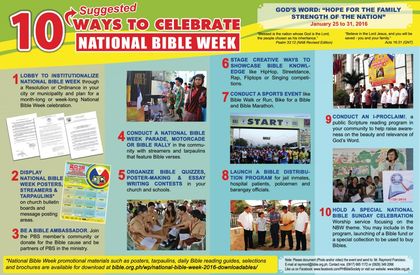 Suggetions for the Bible week. / PBS