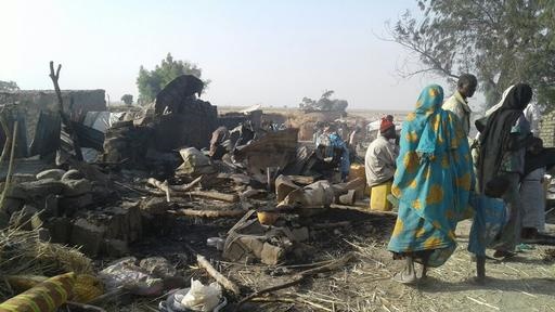 Image of the camp in Rann after the attack. / MSF,