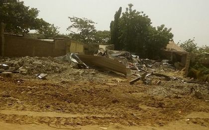 Bulldozers reduced to rubble the Redeem Christian Church of God and the Lord Chosen Church.  / WWM