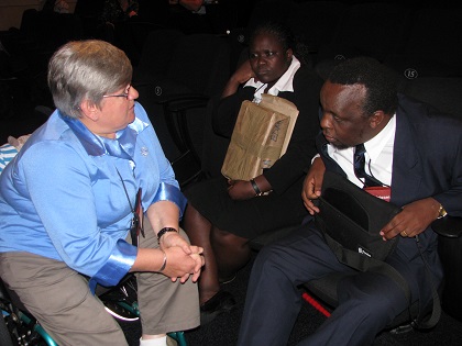 At the Lausanne Movement Cape Town 2010 congress, with representatives of the African Mission to Blind people.