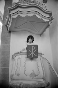 Morrison was attracted by pulpits, like this one of a Lutheran church in Frankfurt, 1968.