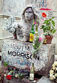 Morrison's tomb in Paris has been a place of peregrination since his death in 1971.