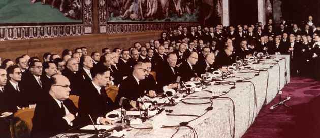 The Rome treaty was signed in 1957.,