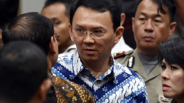 Ahok, the outgoing Governor of Jakarta, during the hearing on 9 May. / Financial Review,ahok, christian, jakarta