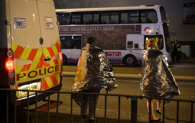 Moments after the attack, in Manchester. / AFP,