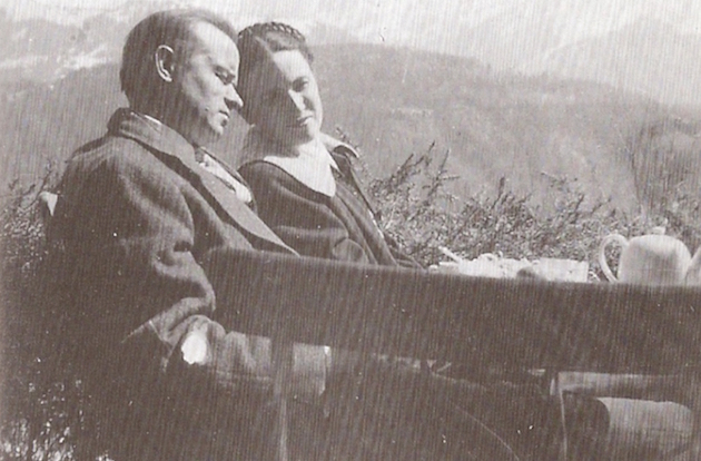 Schaeffer with his wife Edith in Switzerland.,