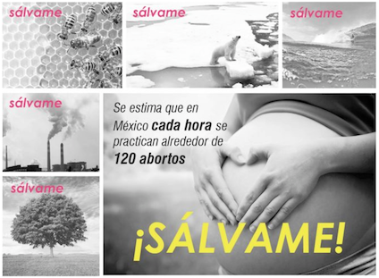 The campaing emphasises the high amount of abortions in Mexico. / www.consultapopularporlavida.org 