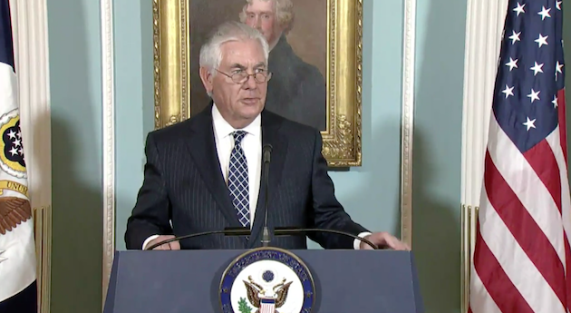  Secretary of State Rex Tillerson in the press conference. / State. gov,