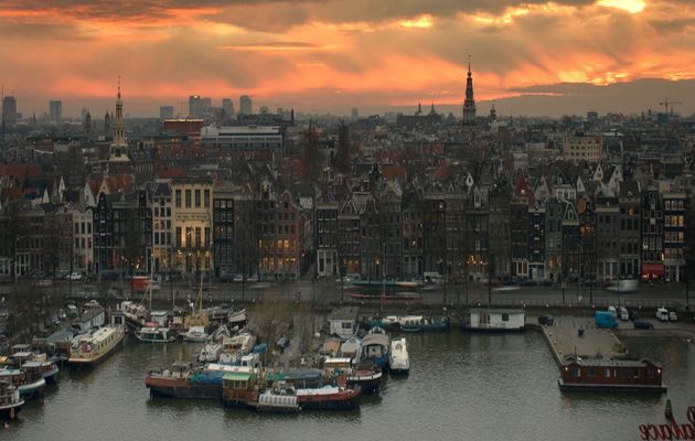 Amsterdam skyline. ,