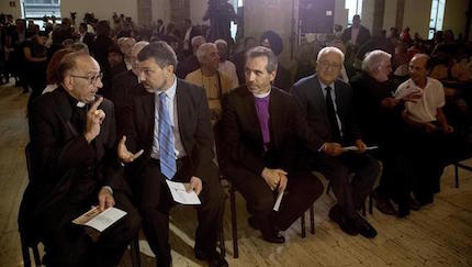 Jaume Torrado, along with other religious representatives of Catalonia. / TV3