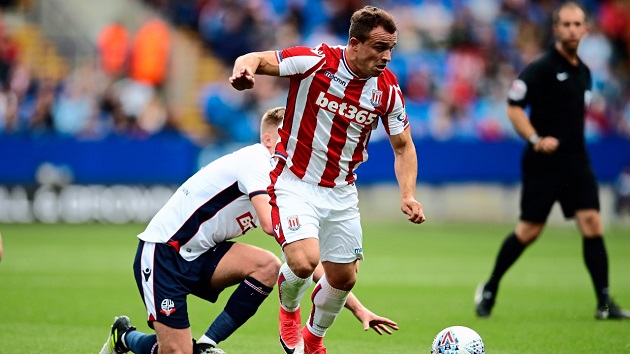 Stoke City is one of the English football teams sponsored by a betting company. ,