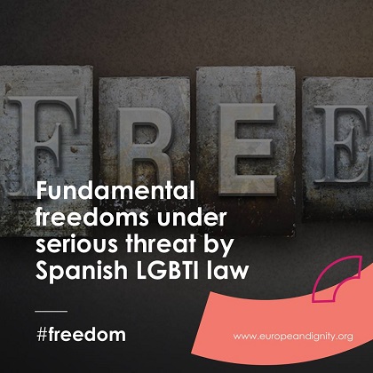Fundamental freedoms under serious threat by Spanish LGBTI law