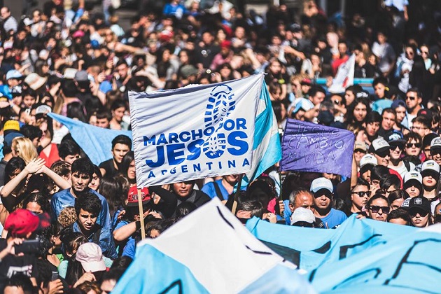 The Buenos Aires 2017 March for Jesus. / Photos:  Facebook - Marcho por Jesús,