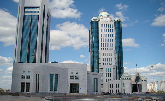 he parliament buildings in Astana, Kazakhstan. / msykos (Flickr, Wikimedia Commons),