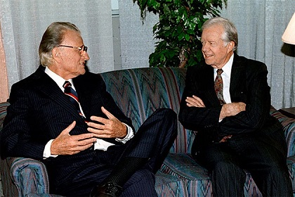 Billy Graham and Jimmy Carter. / BGEA
