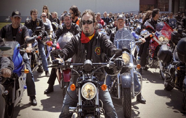 Some of the Covered Backs bikers, in Spain.,