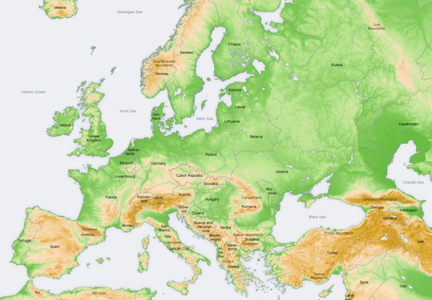 A map of Europe. / San Jose (Wikimedia Commons 3.0),