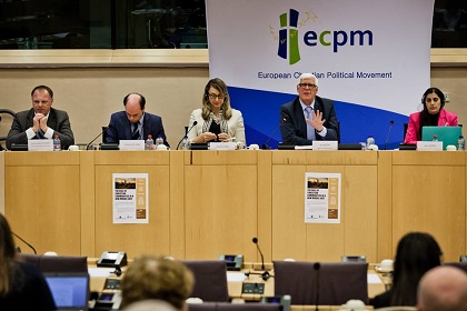 An event organised by the ECPM in the European Parliament. / ECPM