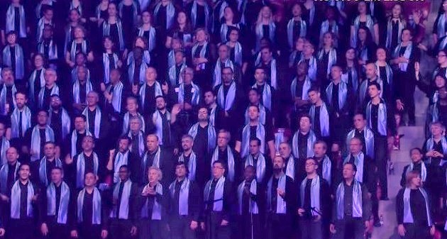 The Gospel choir of the Festival da Esperança, in Lisbon. / Festival da Esperança livestream,