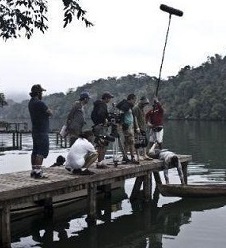 A moment of the production of the film Fe.