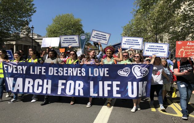 Thousands marched for life in London. / UK March for Life Twitter.,