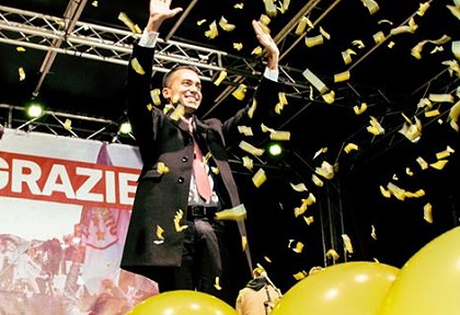 Luigi Di Maio, leader of the M5S, the winner of the Italian election in April. / Facebook LDM