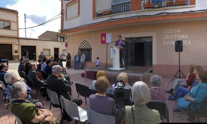 The Mayor of Moral de Calatrava talked during the event. / M. Gala