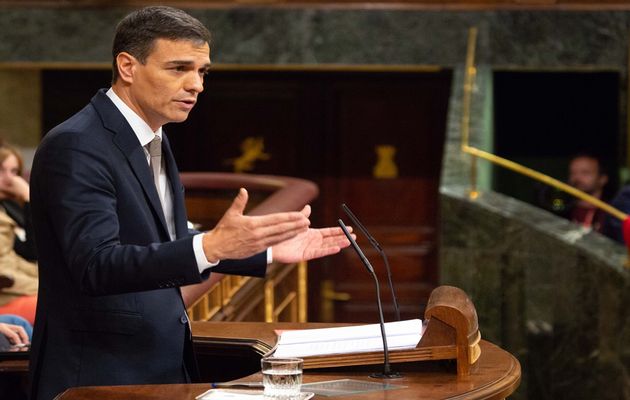 Pedron Sánchez during the no-confidence vote debate. / Spanish Parliament,