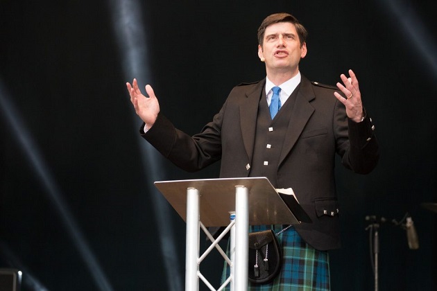 Will Graham preached about the Prodigal Son, at Falkirk, in June 2018. / BGEA UK,
