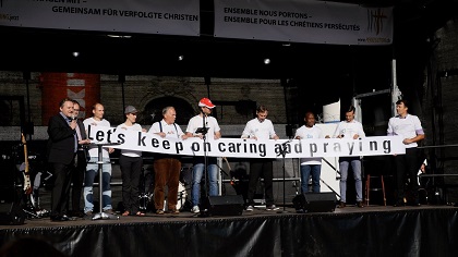 The Verfolgung.jetz gahtering in Bern raised awareness about the persecution of Christians. / Verfolgung.jetzt