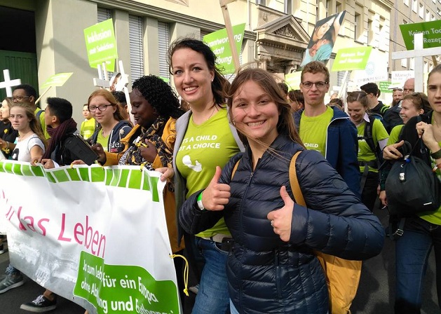 Participants of the march for life in Berlin. / Marsch für das Leben Facebook,