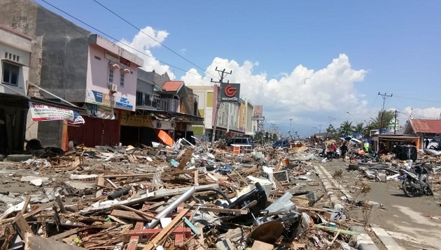 The devastation in Sulawesi after the quake and tsunami. / Indonesia Red Cross,