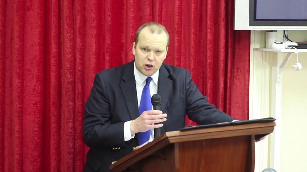 Keith Malcomson preaching at his home church in Limerick.,