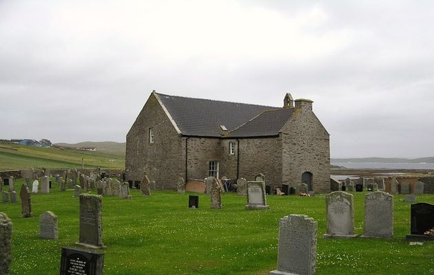 Whalsay Kirk in Shetland. / Wikimedia.,