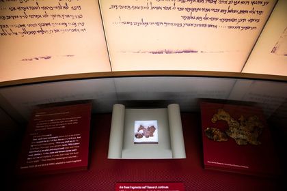 Five of the sixteen Dead Sea Scrolls in the Museumof the Bible are forgeries. / Museum of the Bible