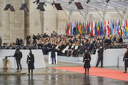 The French President, Emanuel Macron, in the commemoration of the armistice of the WWI. / NATO Flickr