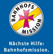 The logo of the Train Station Mission in Germany.
