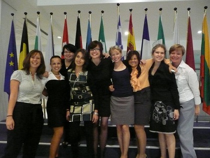 A group of participants of the European Student Forum in a visit to the European Parliament. / EEA